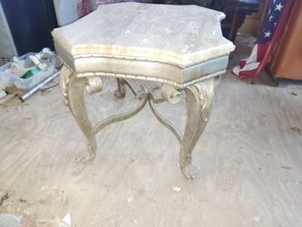 Marble Top End Table