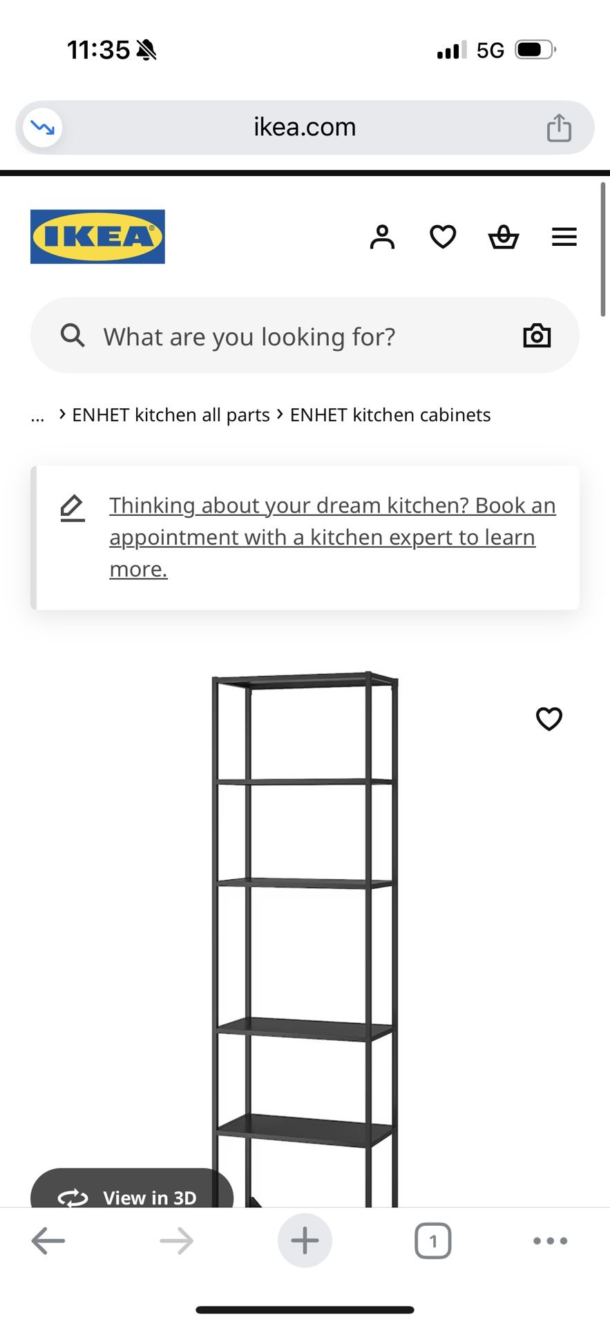 2 Black Metal Enhet IKEA Shelving Units July 3