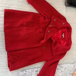 Red dressy peacoat