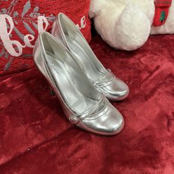 Size 9 All Silver High Heels