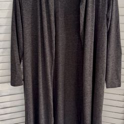 Gray Duster Cardigan, Small 
