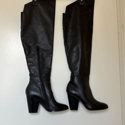 Knee High Cowboy Heel Boot