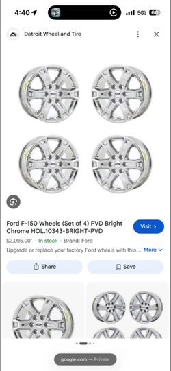 Ford F-150 Chrome Wheels Set of 4