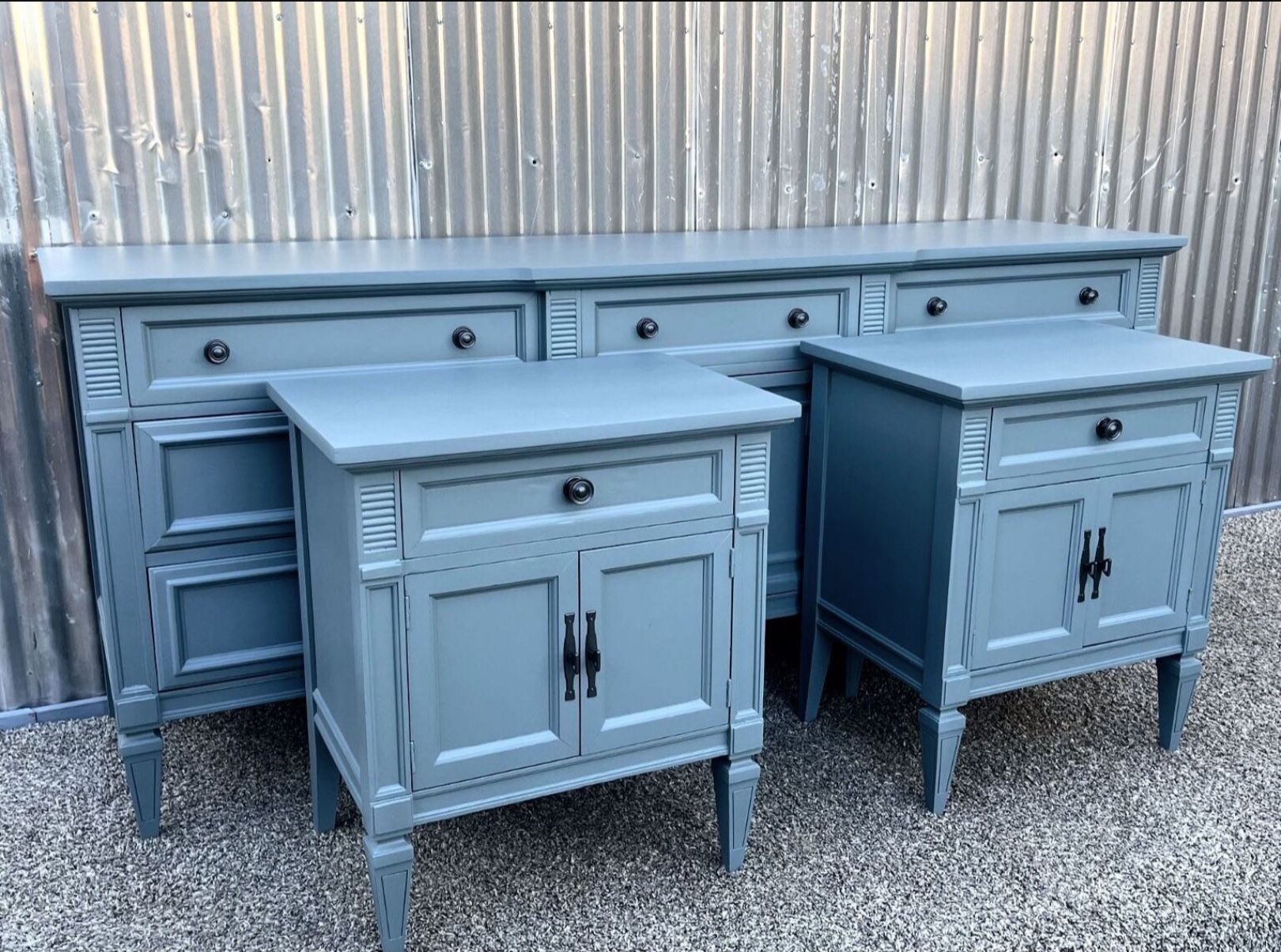 Beautiful, Vintage, Three-Piece Dresser Set, Professionally Refinished