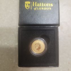 2019 Gibraltar Quarter Sovereign Gold Coin. Weight Is 2 Grams 
