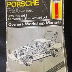 Haynes Porsche 924 And turbo 1(contact info removed) owners Workshop Manual