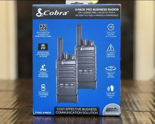 NEW Cobra PX655 2 Pack Pro Business Radios Walkie Talkies
