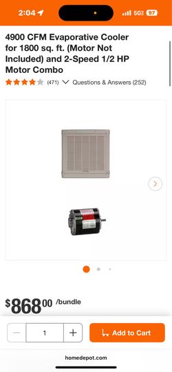 Evaporated Cooler/ Swamp Cooler down draft