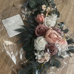 Wedding decor Welcome Sign Flower Backdrop Garland For Ceremony Reception Wall Easel Home Decoration Entryway Faux Outdoor Board Head Tabl