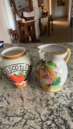 Spoon holder and pitcher set