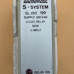 electromatic S - SYSTEM SL 120 120 SUPPLY 120 V AC LOGIC RELAY NOR 3- INPUT NOS