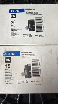 Eaton 15 Amp 120-Volt, Single-Pole AFCI Circuit Breaker combination Type BR Pigtail Neutral