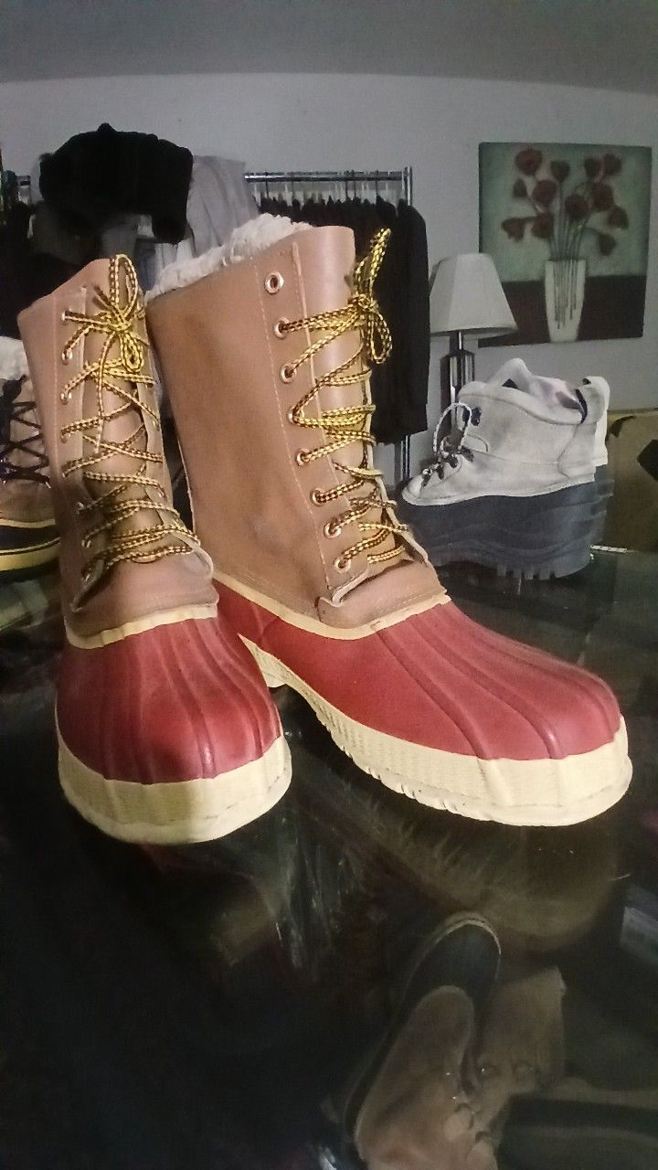 Peaveys Mens Size 12 Steel Shank Winter Work Boots 