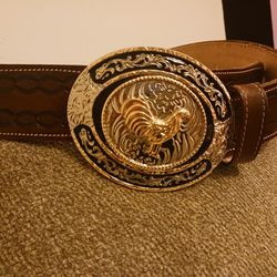 Mens Cowboy Belt New But Damaged 