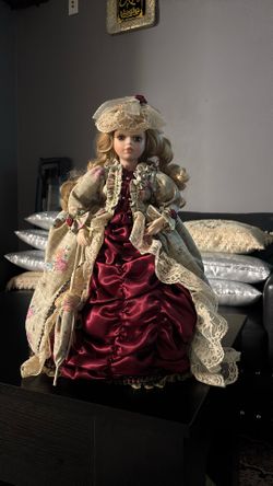Vintage Porcelain Doll  Victorian Style Collectible 