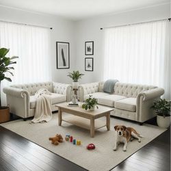 Beautiful Two Piece Sofa Set