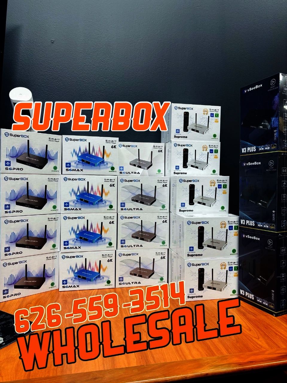 SuperBox S6 pro Brand New Sealed Wholesale Reseller 4K Tv Super Box pro max ultra Vsee elite plus v3
