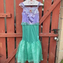 Disney Princess The Little Mermaid Arial Dress Halloween Costume Sz 7/8