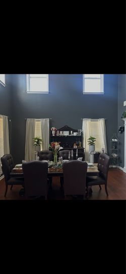 Dining room table and buffet server