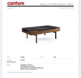 High End Custom Italian Functional Coffee Table located in Beverly Hills