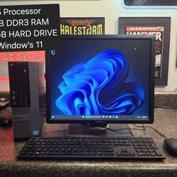 Dell Optiplex Desktop Computer With Monitor Keyboard And Mouse Included