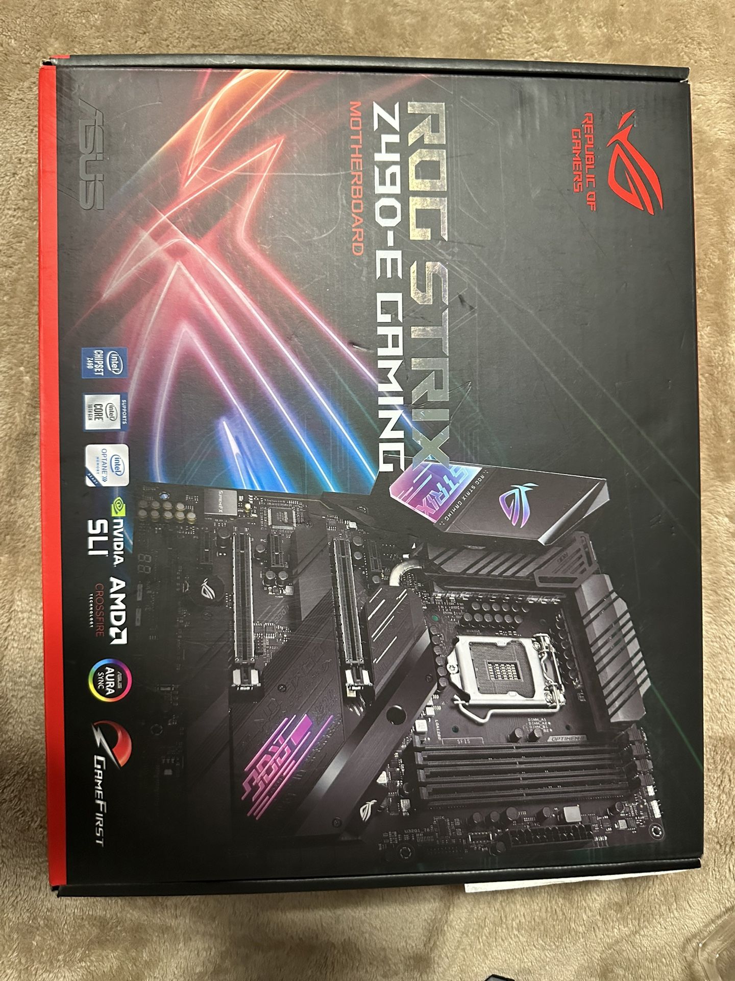 Asus strix z490-e, I9-10850k, Corsair Vengeance 32gb 3600mhz, cl16 (4x8)