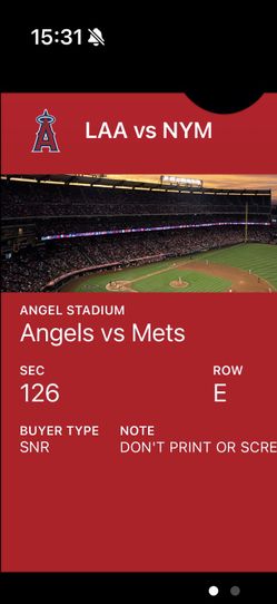 Angels tickets
