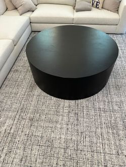 Arhaus black round coffee table