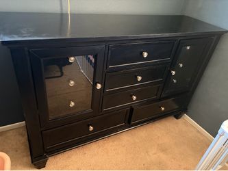 Large Black Dresser / Entertainment Cabinet – $225 OBO