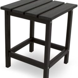B5-108 Table in Black Wood, 18" H, Side or Outdoor Table, New.