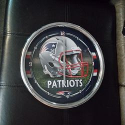 New England Patriots Clock NWOB New