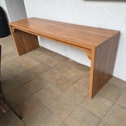 LITTLE TREE Two Person Desk, 78.7 Inches Extra Long Computer Desk, Wooden Brown Office Double Desk for 2 People, Large Rectangular Writing Study Simpl