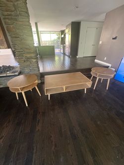 Mid-Century Modern Coffee Table and Side Tables Set