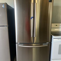 3-Door Stainless Steel Refrigerator 