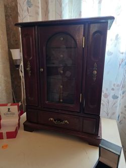 Wooden Jewelry Box- Upright Table top