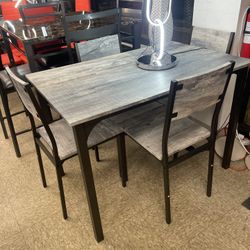 Table and 4 chairs 🪑 brand new in box for easy pick up or same day delivery 🚚   Mattress +   601 w lake st Addison il 60101                  Busines