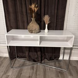 White Entryway Console Table