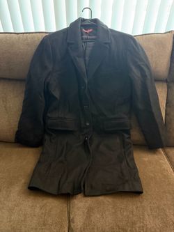 Merona Black Button-Front Blazer Coat