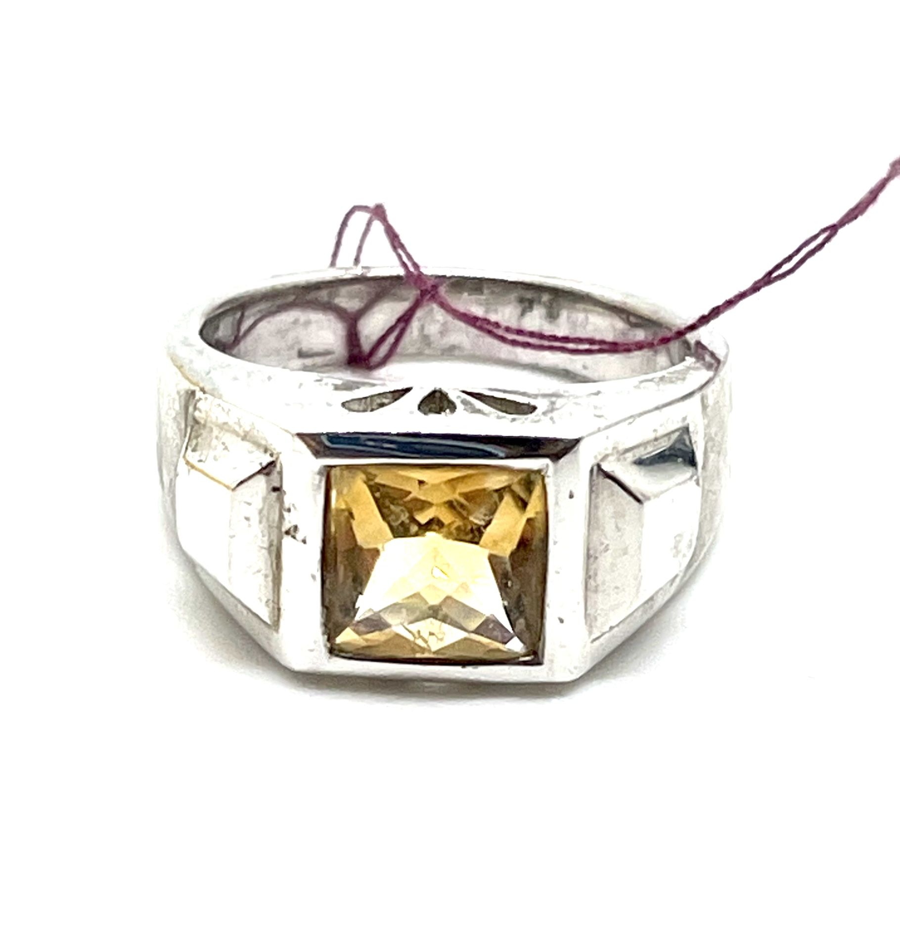 Sterling Citrine Ring Sz7.25