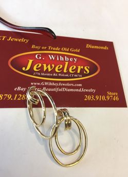 14 Kt Gold double hoops 1”