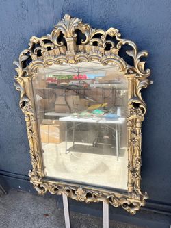 Large Gold Ornate Baroque Wall Mirror
