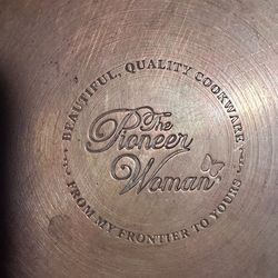 Pioneer Woman Stainless Steel Fry Pan With A Copper Bottom For Even Heat Distribution; Induction Ready, Oven Safe, Dishwasher Safe