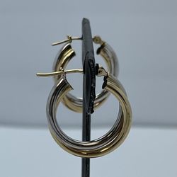 10K Gold 2Row Earrings. New