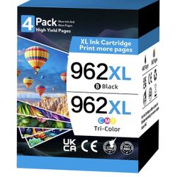 962XL Ink Cartridges Combo Pack for HP 962 Ink Replacement Compatible with HP OfficeJet 9010 9012 90