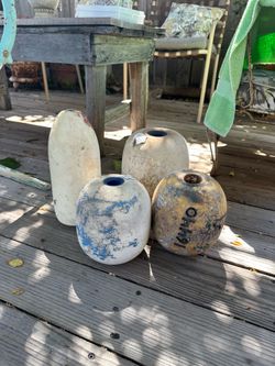 4 vintage fishing boat floats