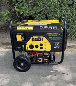 Champion 4,750-W Portable RV Ready Dual Fuel Powered Generator w/ Electric Start