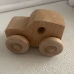 Little Hand Carved Wooden Car