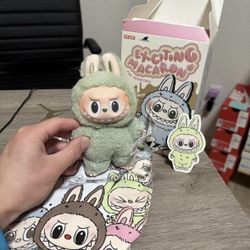 💚Authentic POP MART Labubu Monsters Exciting Macaron Plush GREEN GRAPE