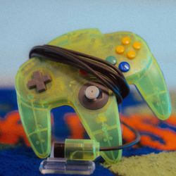 Nintendo 64 - N64 Controller - Neon Green / Ice Blue