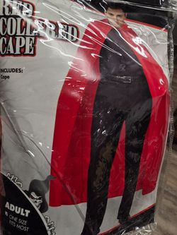 Adult Red Collared Cape Costume